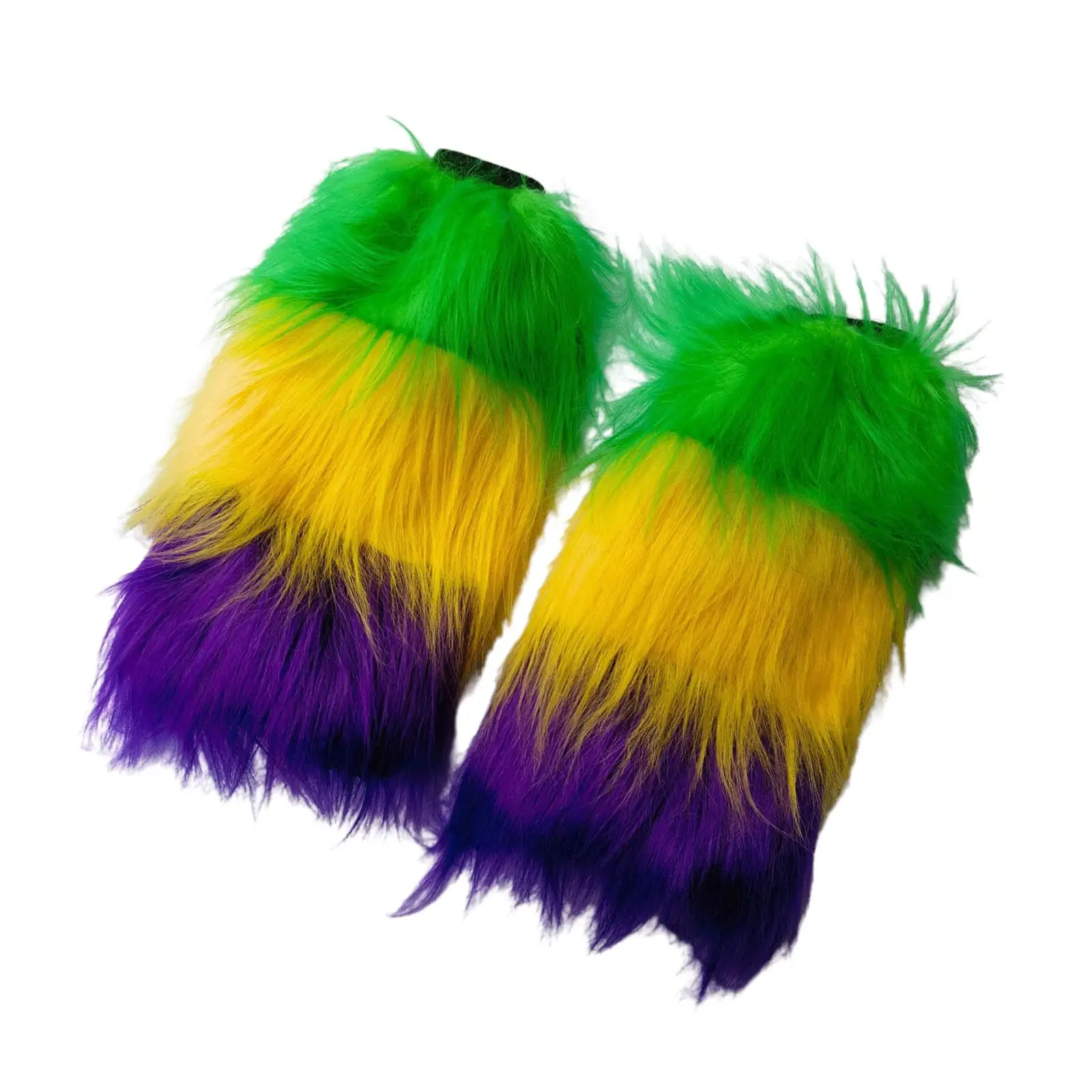 Pair 'S Day Fuzzy Boots Cover for Club Party Mardi Gras Holiday Women Men