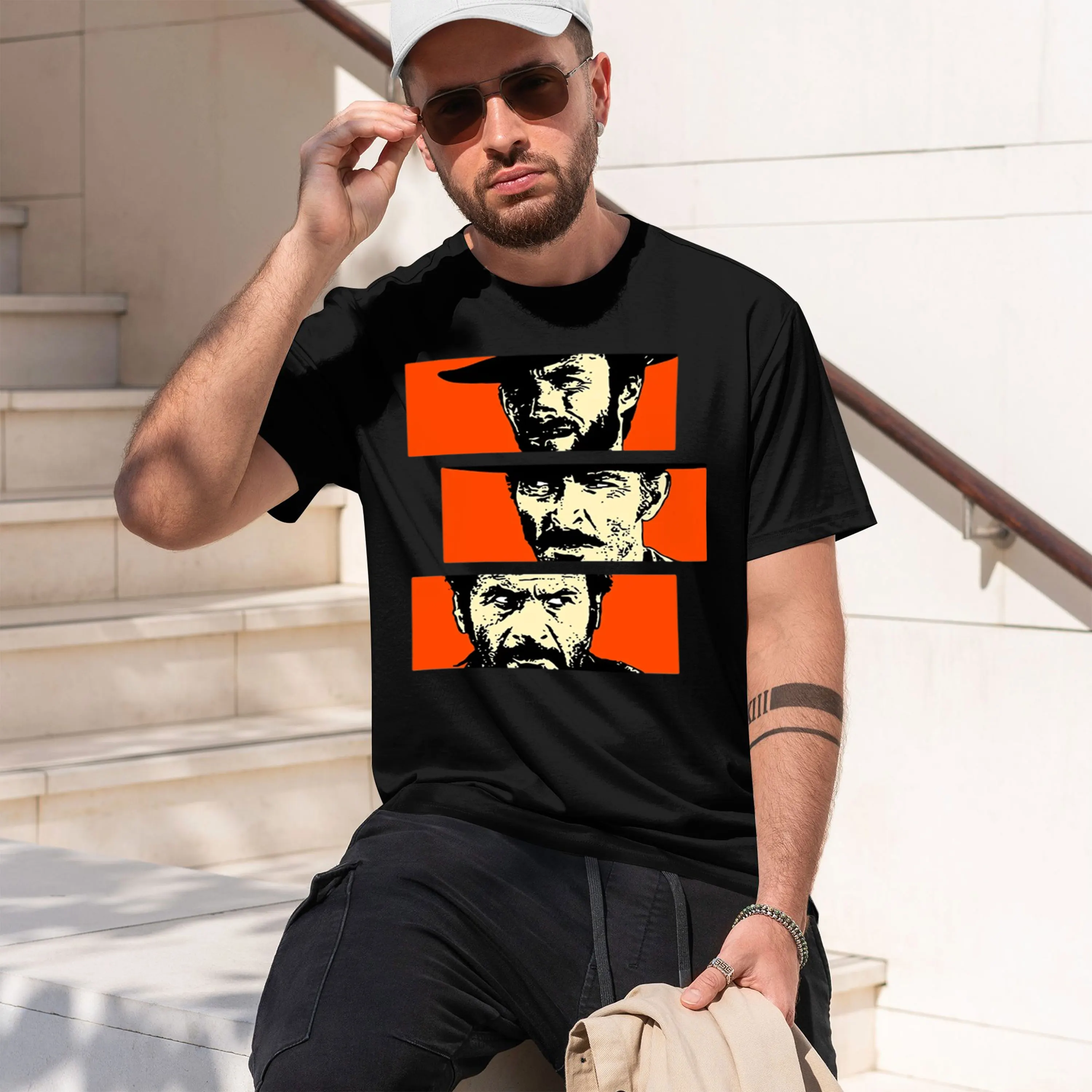 The Good the Bad and Ugly Blon Angel Eyes Tuco Cow T Shirt Men Women Il buono brutto tivo d Tee shirt 2026 New Model Men’s Short