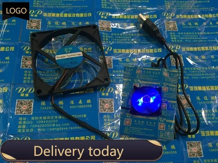 New 8015 80MM 8cm 80*80*15mm fan 5V Silent  fan with Blue Led  USB Connector