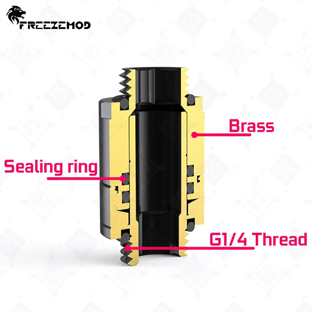 M-M Extension Fitting Water Cooler 16-69mm Brass Expansion Adjustment MOD FREEZEMOD PC Cooling Metal Extension Accessories