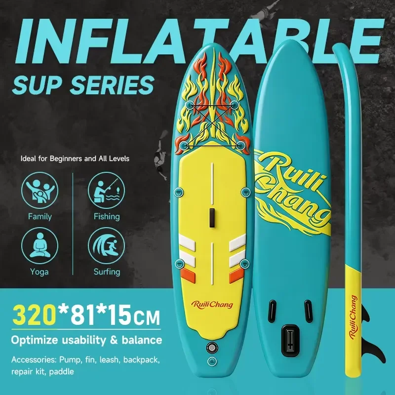 Full Set Accessory SUP Board Complete Kit Inflatable Paddle Board for Family Travel and Adventure