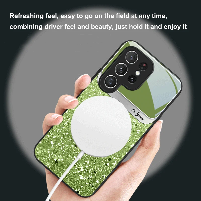 Textura de punto blanco y azul para Samsung Galaxy S20 FE S21 S22 S23 Plus S24 Ultra 25 Edge S24Ultra 22Plus Magsafe funda de teléfono de cristal