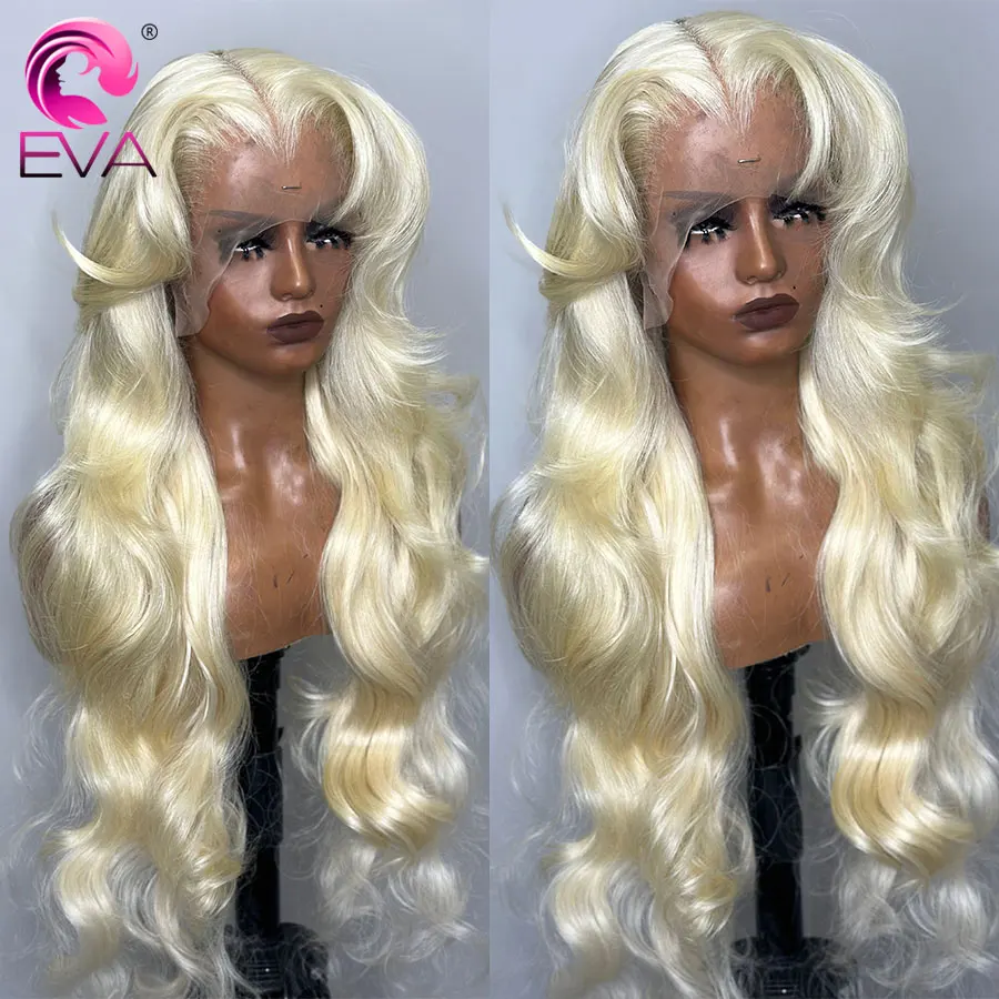 

Eva Hair 613 Lace Frontal Wig Human Hair Transparent 13x6 Lace Front Wig Blonde Colored Human Hair Wig Pre Plucked For Women