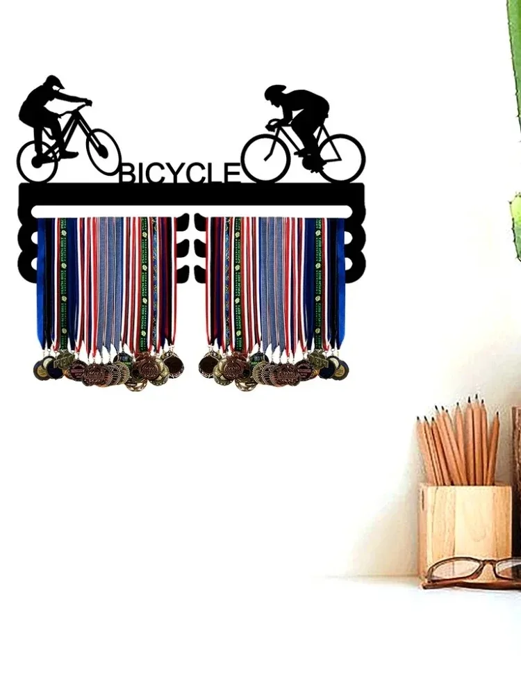 

metal iron Hanger Wall Hanging Sports Medals and Ribbons Display Home Room Decor - Ideal for Hockey, Handball, High Jump, Soccer