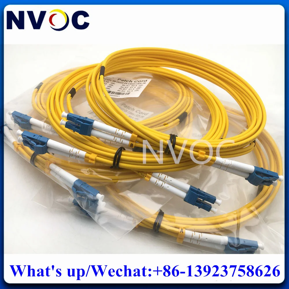 

50Pcs LC-LCUPC DX 2M 3.0mm 2.0mm Fiber Patch Cord,LC-ST/FC/SC/STUPC Single Mode Duplex Yellow Dual Fibre Optic Cable Connector