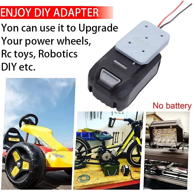 For Ferrex 40V Li-ion battery DIY adapter self-transformed toy car, robot DIY power supply 14AWG wire gauge DIY adapter