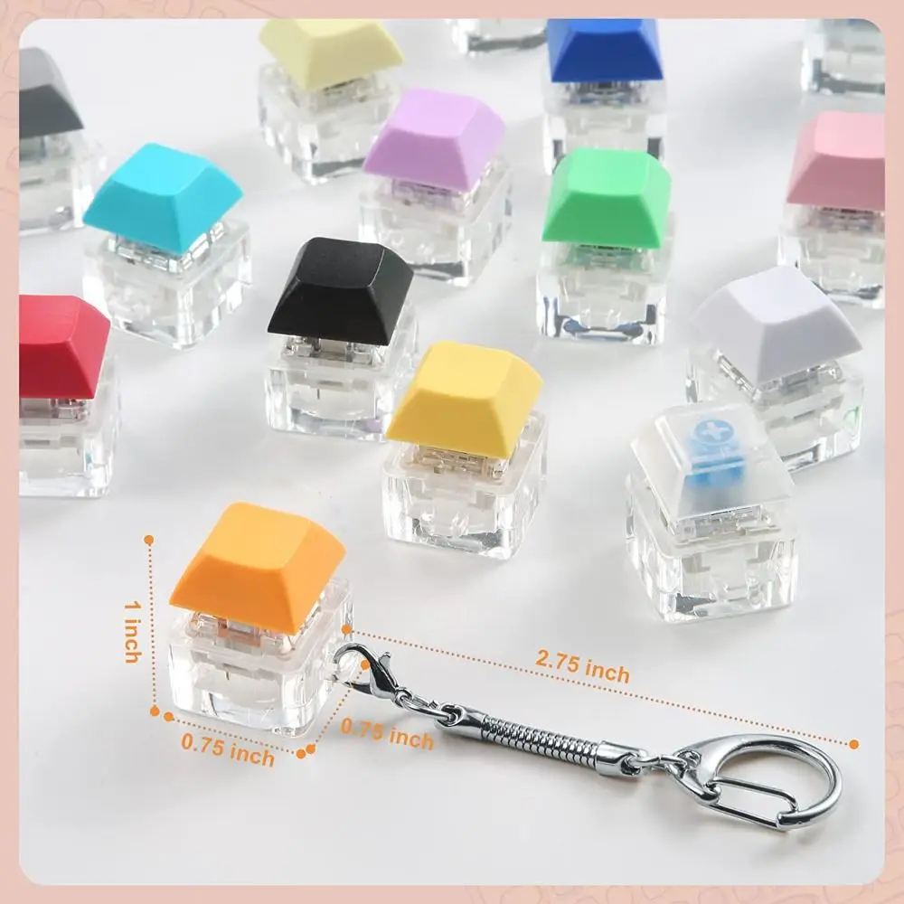 Festa fai da te artigianato tastiera portachiavi giocattoli keycap fidget portachiavi tastiera dito pulsante agitarsi