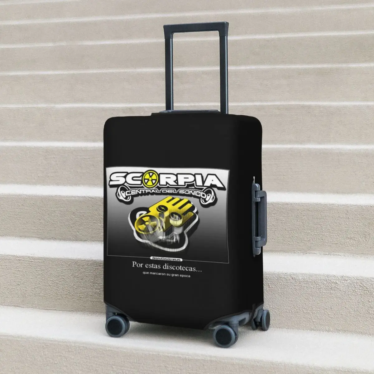 

Scorpia - Central Del Sonido Suitcase Cover Protection Elastic Trip Luggage Protector Covers for 18-32 Inch
