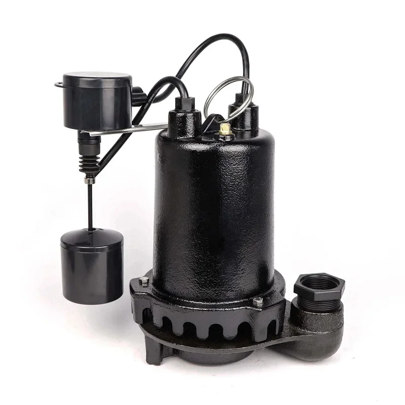 Long life electric overload thermal protector, heavy duty cast iron sump submersible pump