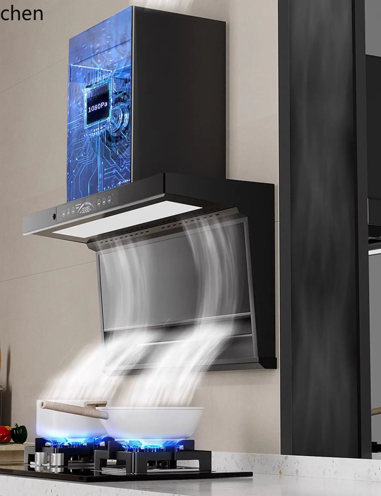 HXL range hood top side double suction frequency conversion 7 character range hood