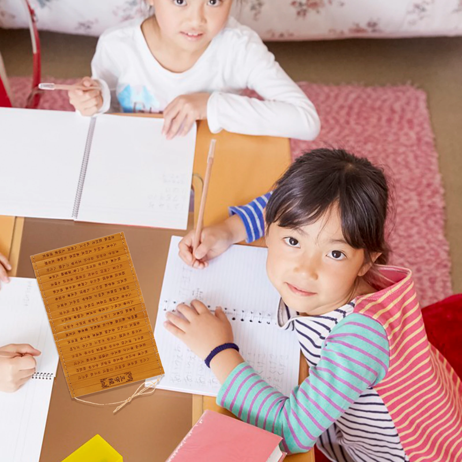 

Decorative Bamboo Book Solid Construction Retro Education Prop for Photography Vintage Style Interior Design Accessory