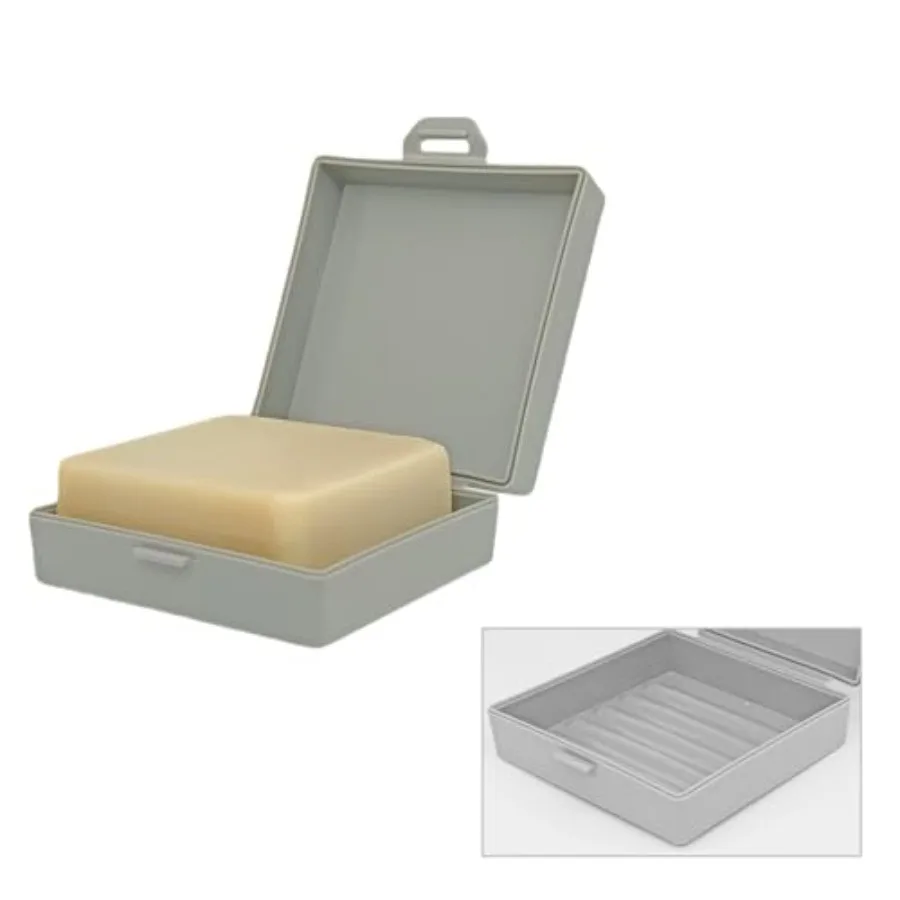 

Square Soap Dishes Holder for Shower Travel Container with Lid Lightweight Waterproof Soapbox for Dr. Squatch Men's Bar for Tra