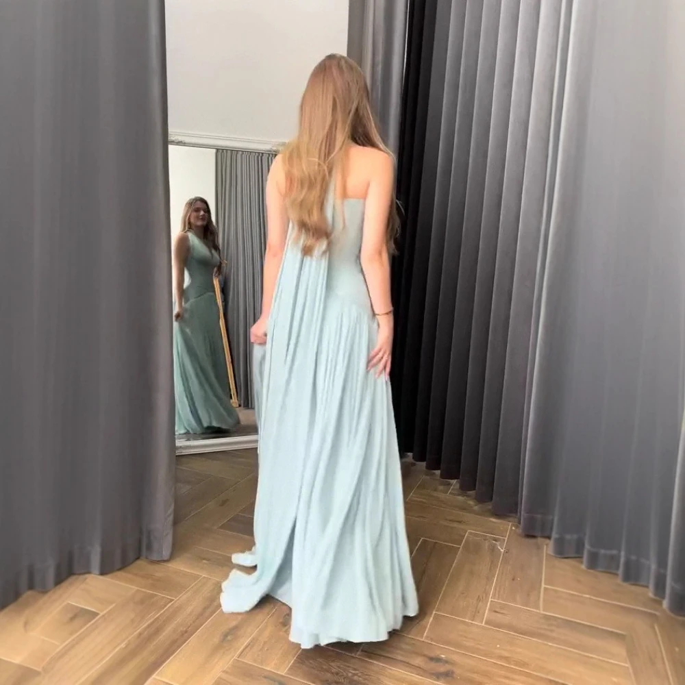 VGH Sexy Patchwork Rückenfreies Kleid für Frauen Neckholder Ärmellos Gespleißt Falten Hohe Taille Schlank Design Maxi Kleider Weibliche Neue
