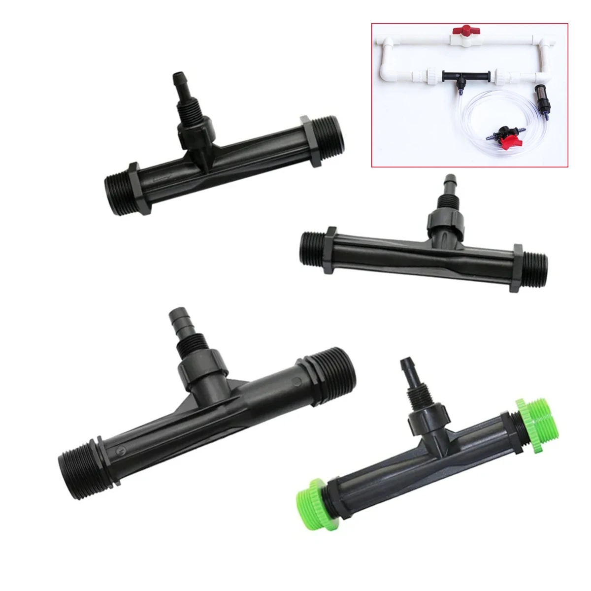 

1/2'' 3/4'' 1''Male Thread Venturi Fertilizer Applicator Garden Agriculture Drip Irrigation System Fertilizer Suction Tool 20Pcs