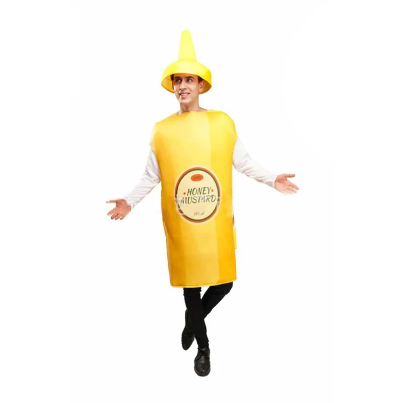 Ketchup Mustard Cosplay Unisex Adult Costume Women Men Funny Food Roleplay Fantasia Couples Halloween Carnival Party Clothes