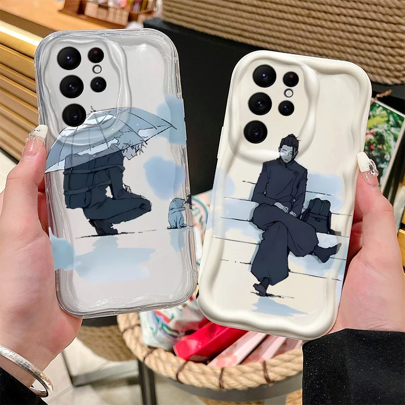 Jujutsu Kaisen Satoru Gojo Custodia morbida per telefono per Samsung Galaxy S25 S24 Ultra S23 S22 S21 S20 Plus FE A56 A36 A26 Shockproo Cover