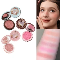 Flower Knows Sweetie Bear Rubor de Seda Satinada Mate Suave de Larga Duración Brillo Natural Resistente al Agua Polvo para Mejillas Construible Maquillaje Vegano