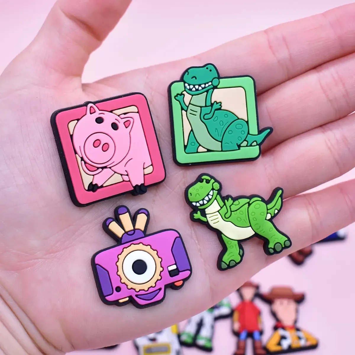 23Pcs Toy Story Shoe Charms Cartoon Buzz Lightyear Shoes Decoration Accessories Buckle For Clog Sandal Wristband Bag - view 4