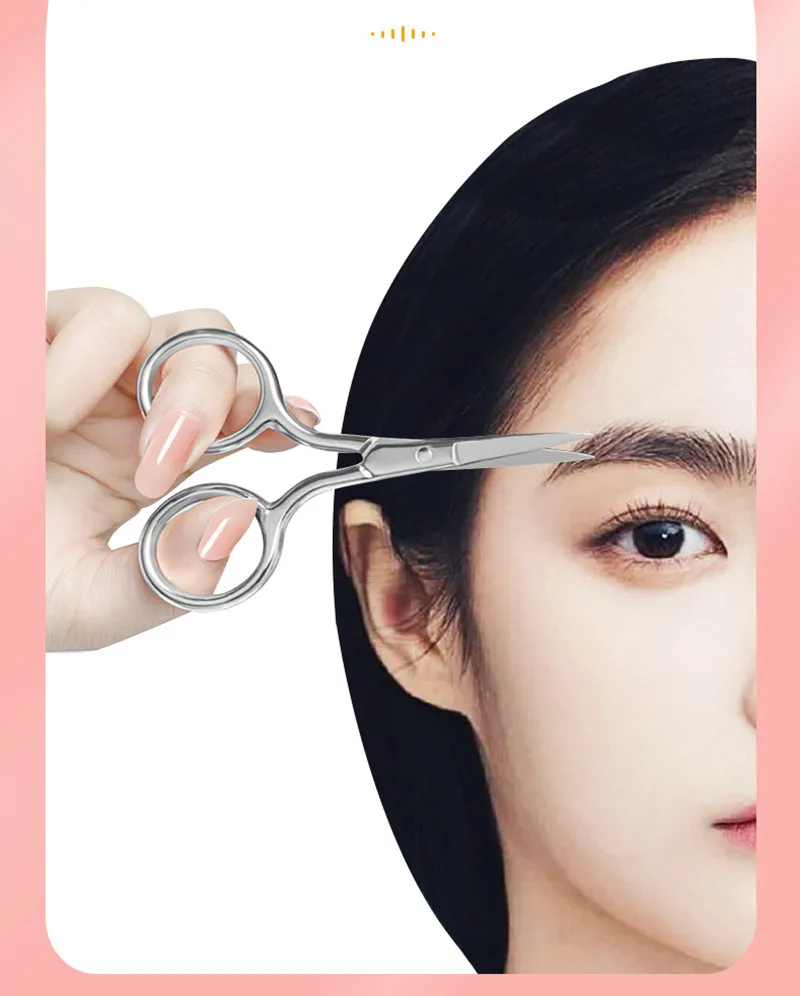 1Pcs Eyebrow Scissor Makeup Eyelash Trimmer Facial Hair Remover Manicure Scissor Nail Cuticle Tool Beauty Scissors