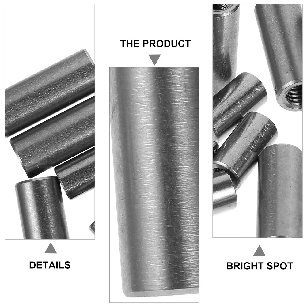 

20Pcs Lengthened Cylindrical Welding Nuts Stainless Steel Durable Connecting Nut Set for Industrial Construction Furniture