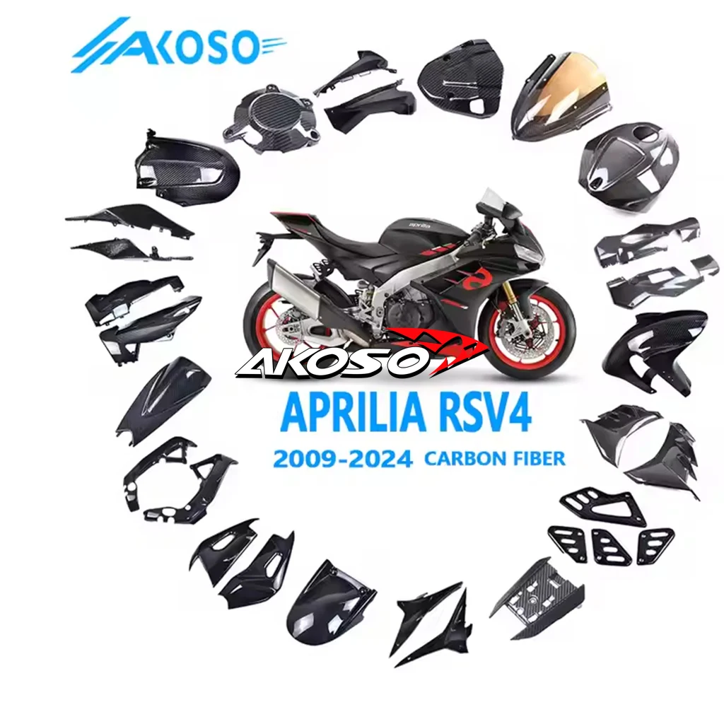 100% 3K Pure Full Dry Carbon Fiber Motorcycle Body Inner Side fairings Side Panels Fairing Kit For Aprilia RVS4 2021 2022 2023