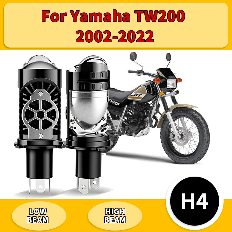 

1PC/2PCS For Yamaha TW200 2002-2022 10000LM H4 Projector Lens LED Motorcycle Headlight HB2 9003 Hi/Lo Beam Bulbs Plug&Play 6000K