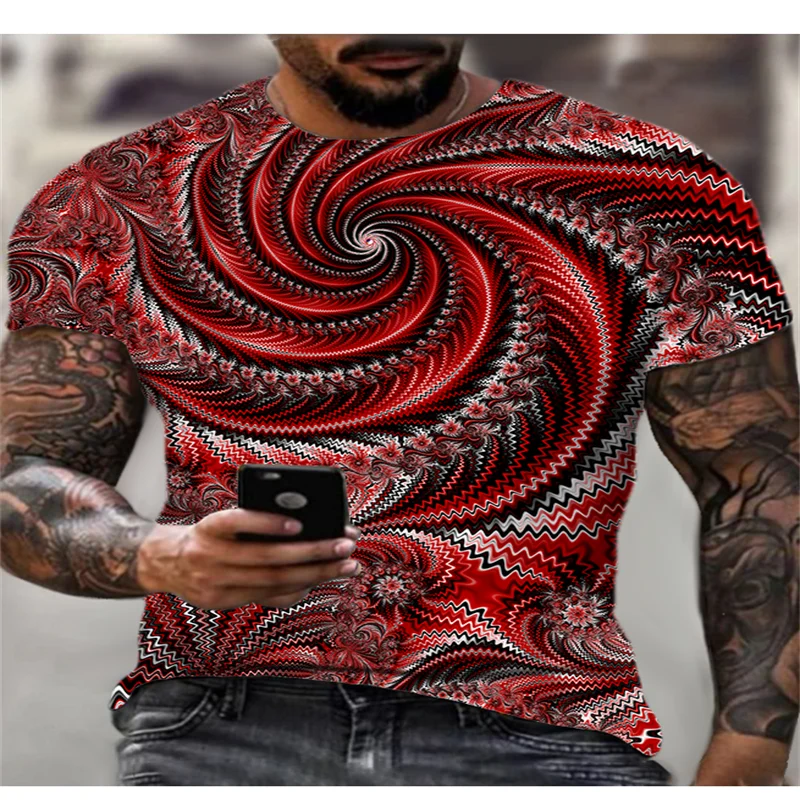 Summer hot new product men's 3D digital printing trend fashion thin casual round neck short sleeved T-shirt