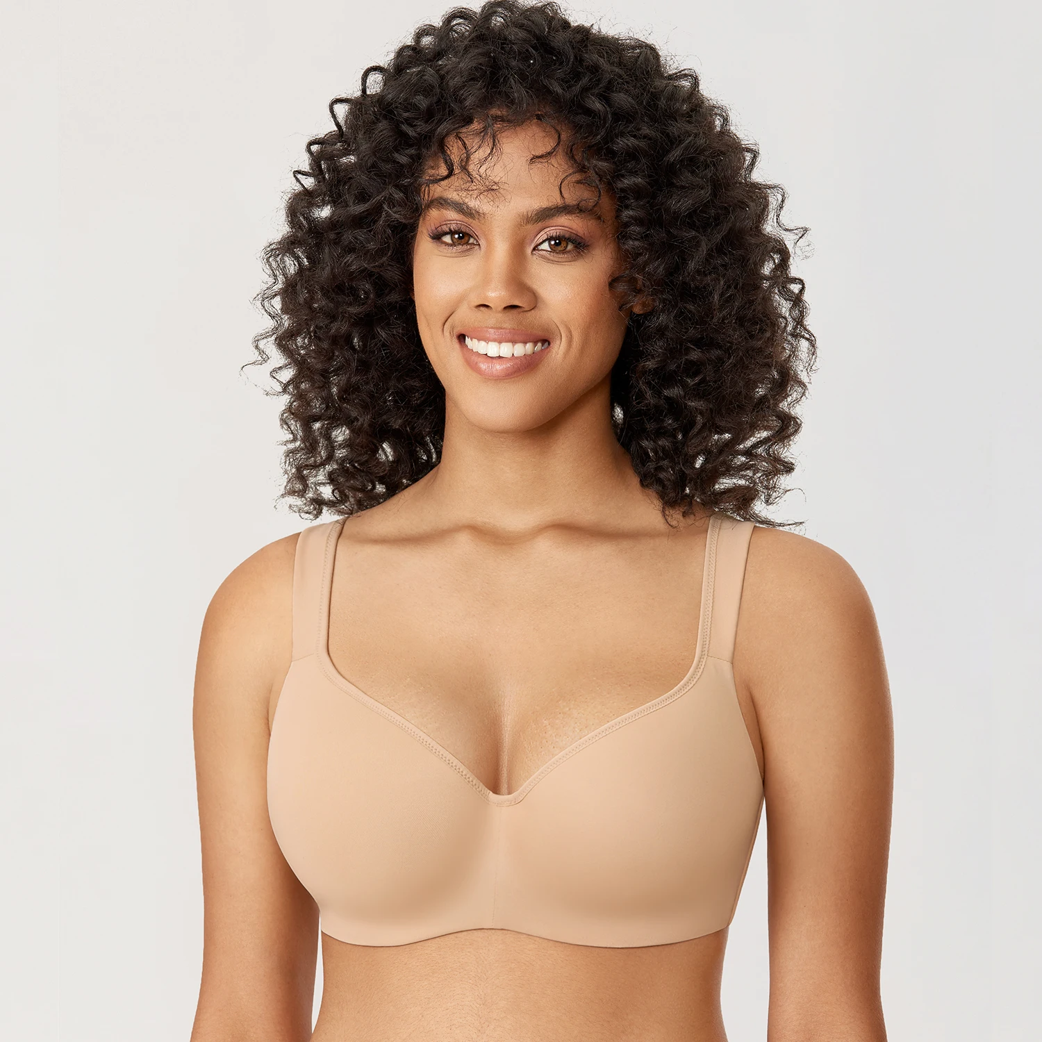 Soutien-gorge à armatures pour femmes, sous-vêtement légèrement rembourré, grande taille, couverture complète, 34-44 B C D E F G