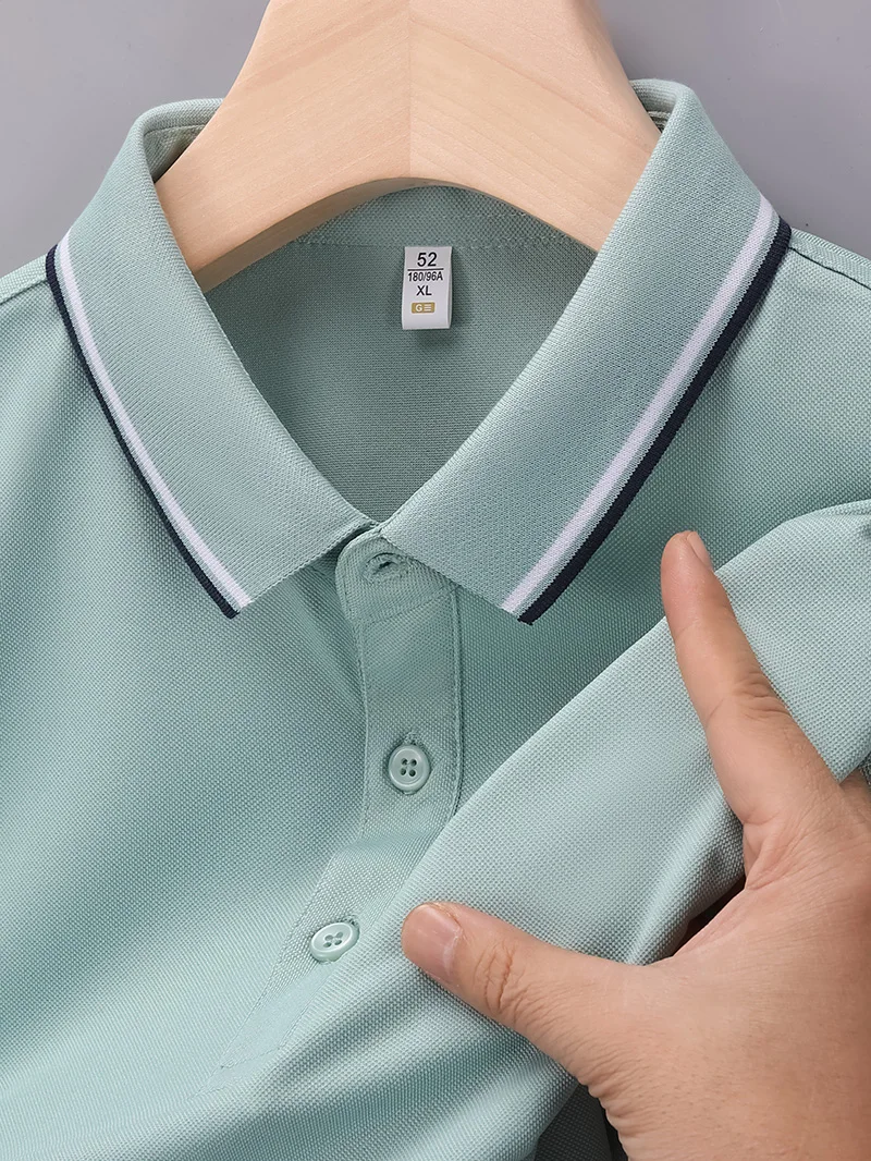 Men's new summer T-shirt Classic short sleeve summer fashion classic casual POLO shirt button-down collar casual Polo shirt