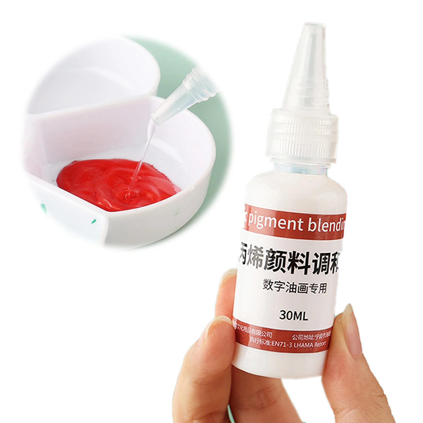 Slow Drying Medium 30ml Professional Acrylic Fluid Mediums Multifunctional for Provides Longer Paintings Time