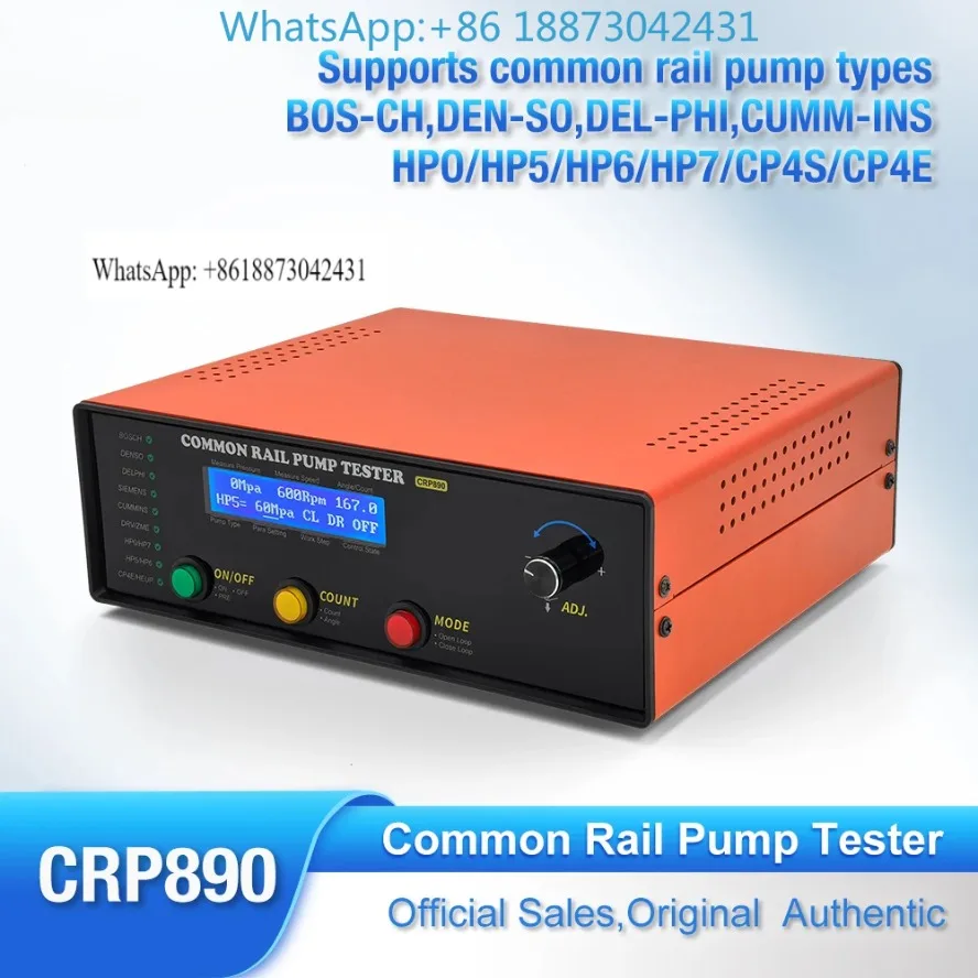 CRP890 Common Rail Pump Tester Simulator for CP1,CP2,CP3,HP3.HP4.HP5.HP6.P4E.HP7,HP0  DENSO DELPHI Pressure Sensor Control