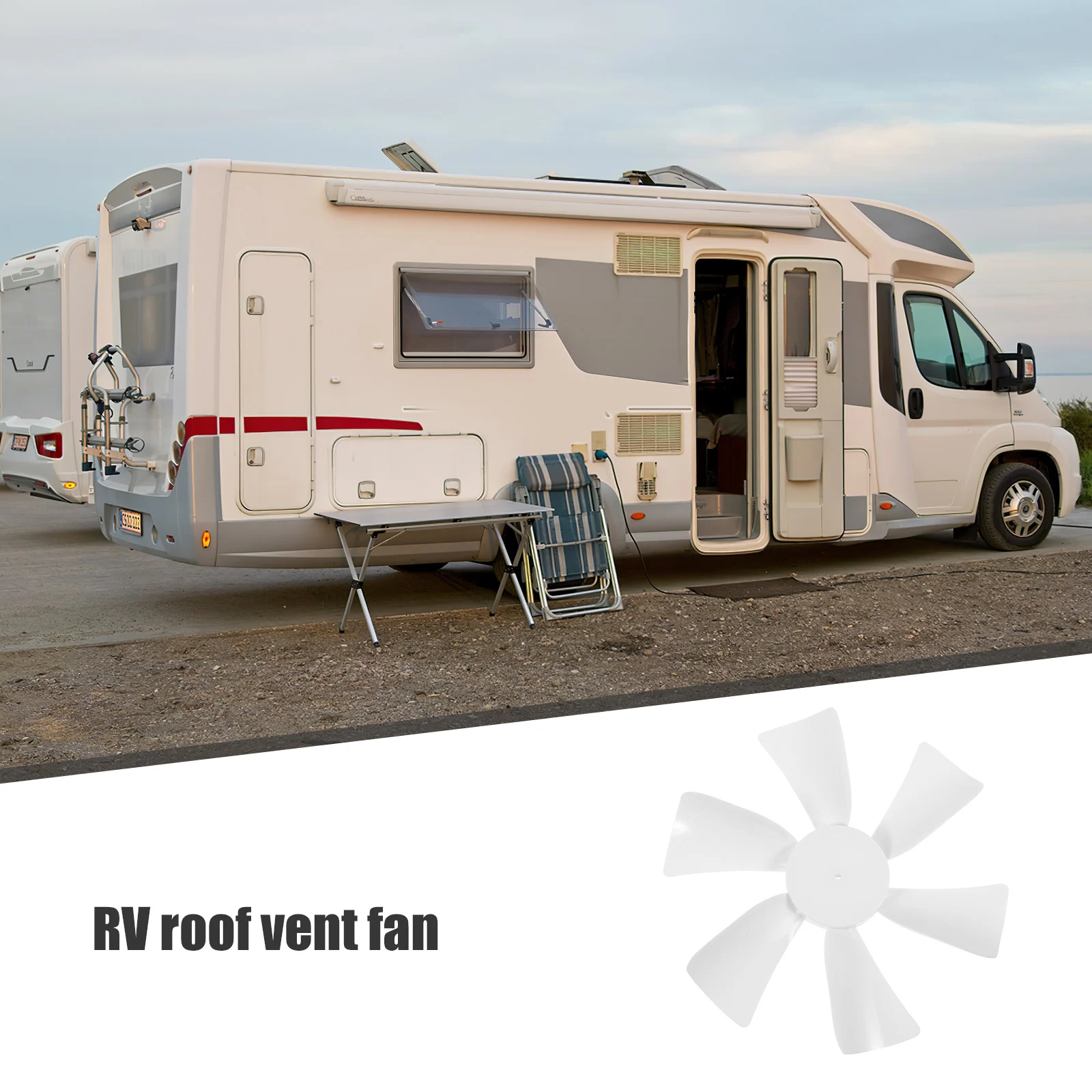 

Rv Fan Blades 6 Inch Plastic Replacement For Rv Vent Fan Durable Lightweight Design Suitable Car Interior Accessories