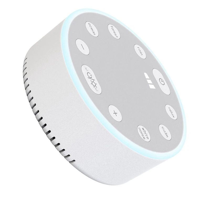 Baby White Noise Machine USB Rechargeable White Noise Sound Machine Baby Sleep Sound Player Night Light For Home Office