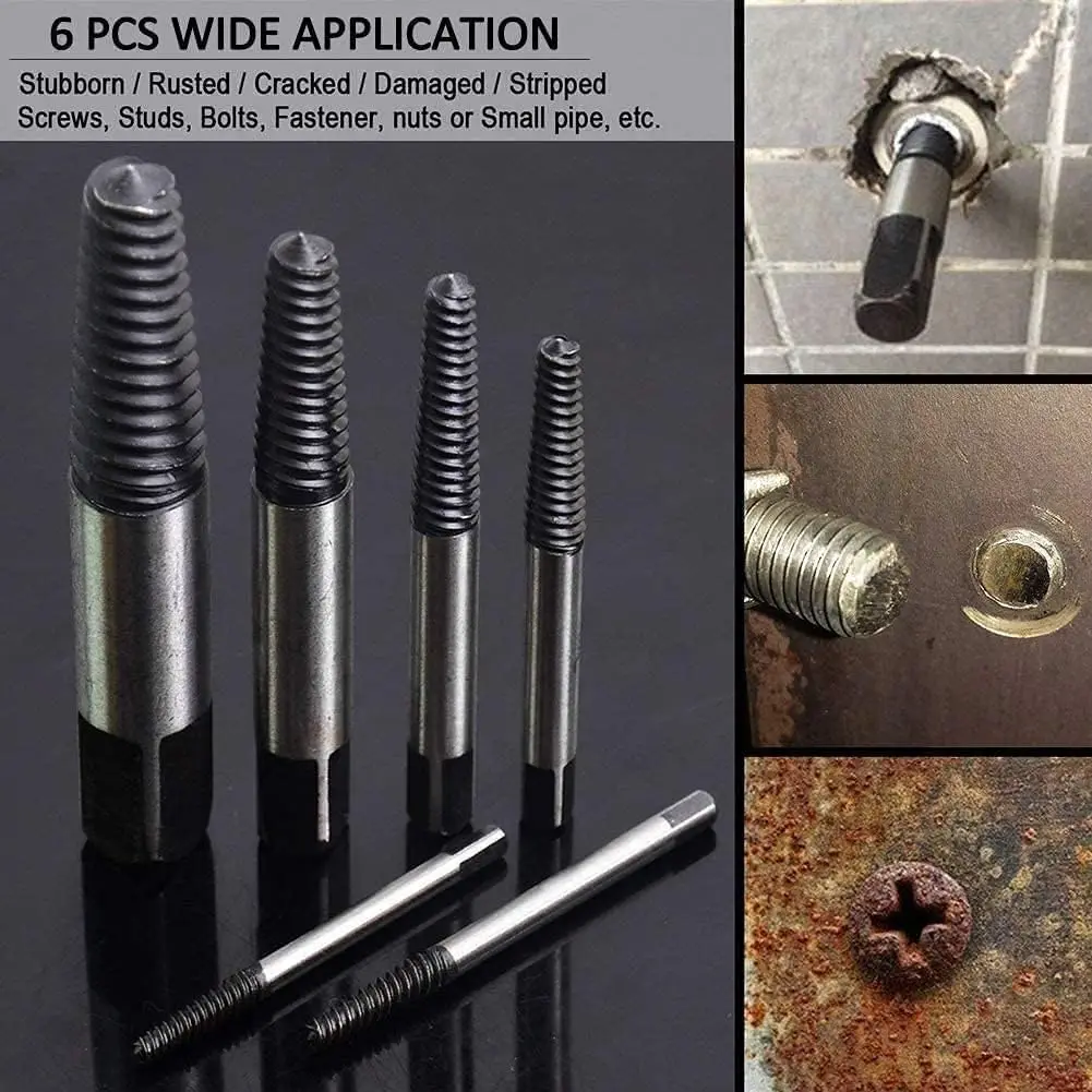 Damaged Screws Extractor Set HCS Damaged Screws Remover Extractor Hex Screw Extractors Tool Removal Tools Speed Easy Out Set