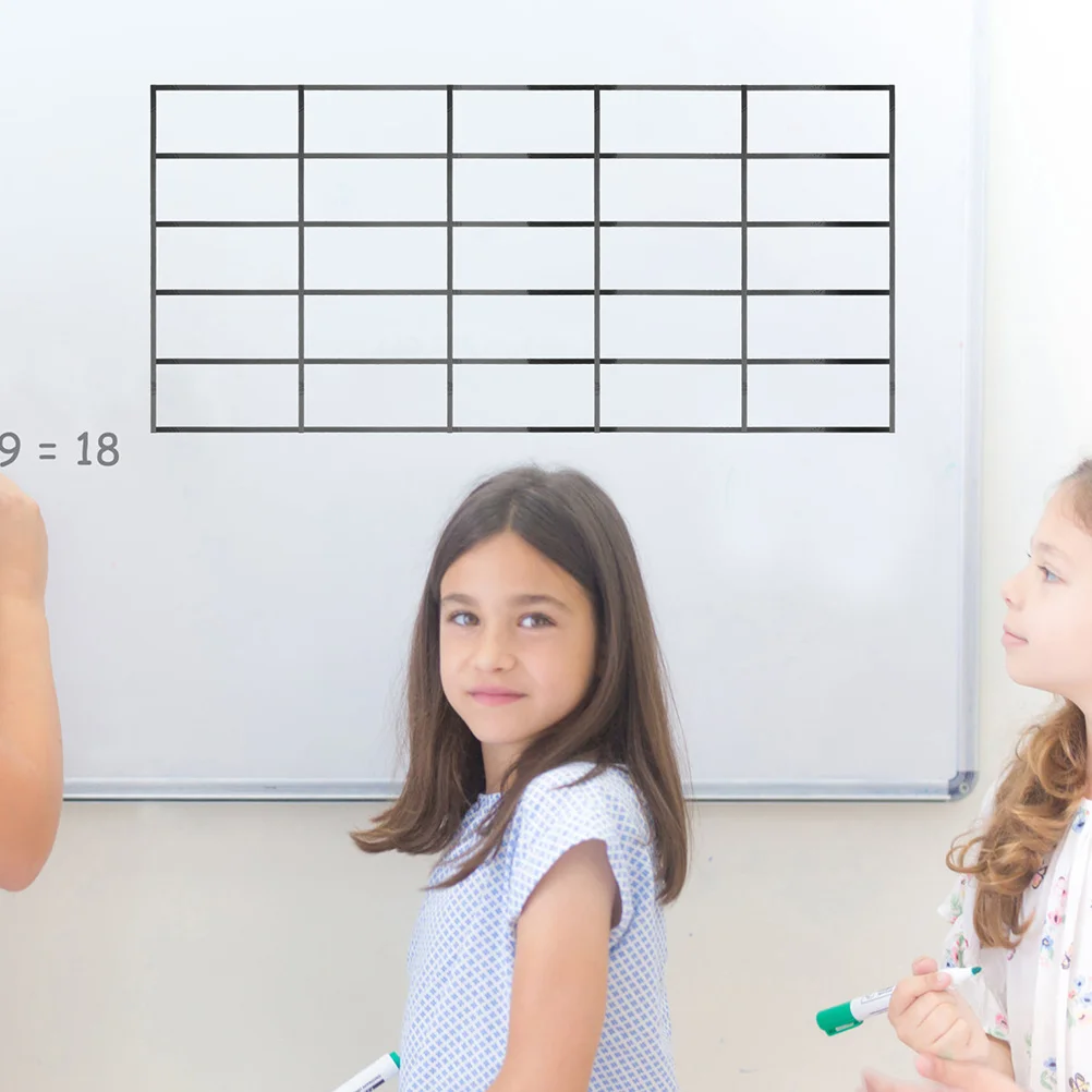 

10pcs Black Tape For Whiteboard Thin Dry Erase Label Striping Tape Grid Marking Tool Office School Organization Supplies