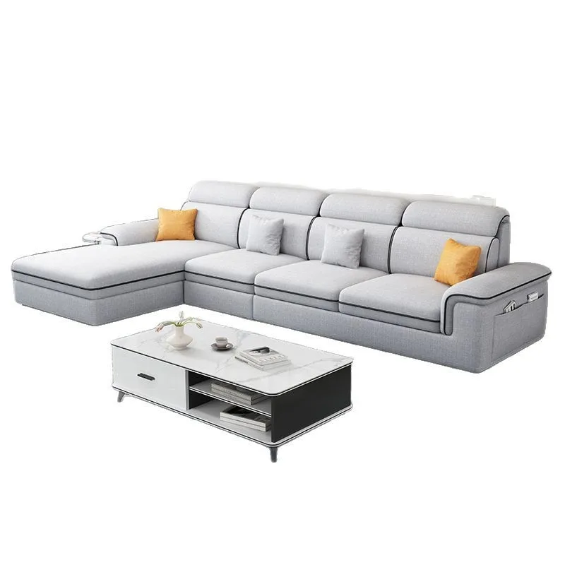 أريكة قماش حديثة وبسيطة لغرفة المعيشة الاسكندنافية، شقة صغيرة، أريكة من القماش بتقنية مخلب القطط #1