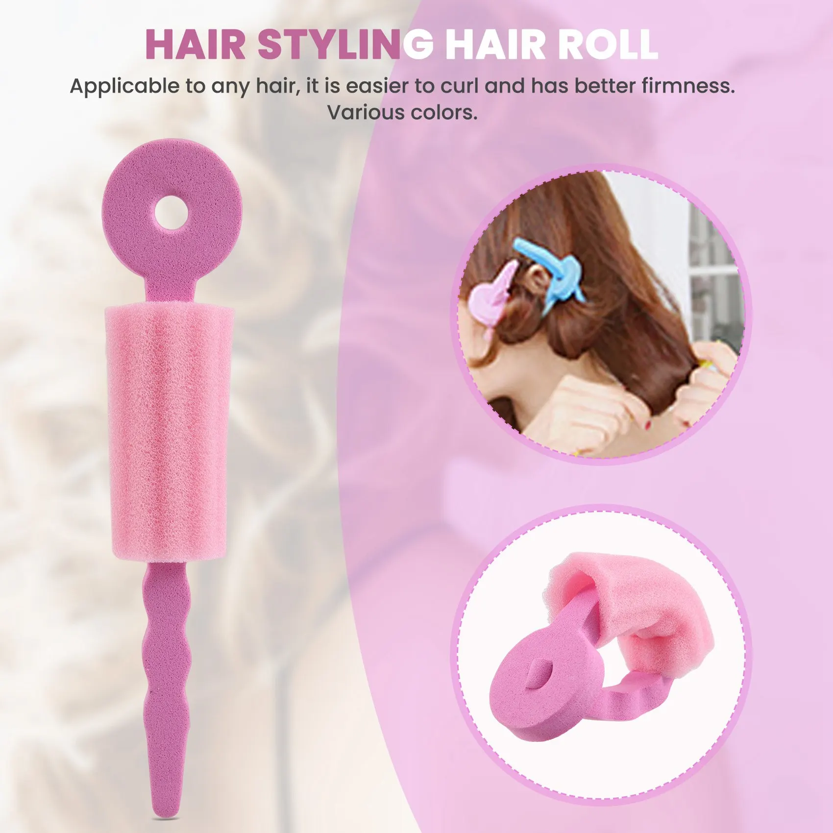 6 PCS Hair Care Foam Rollers Magic Sponge Soft Hair Curler Hair Styling Hair Roll Rollers DIY Tools for WomenJAS