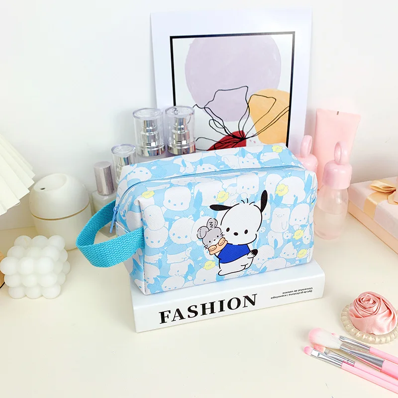 Bonito kuromi cinnamoroll saco de armazenamento de cosméticos grande capacidade viagem organizador de banheiro sacos kawaii meninas presentes de aniversário de natal