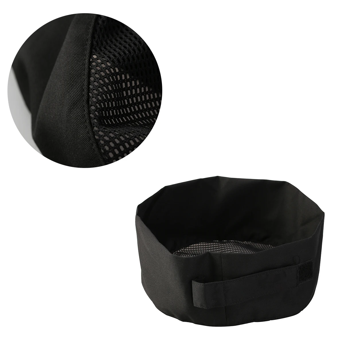 

Black Chef Hat Has Mesh Chefs Major Catering Skull Cap Professional Men and Women
