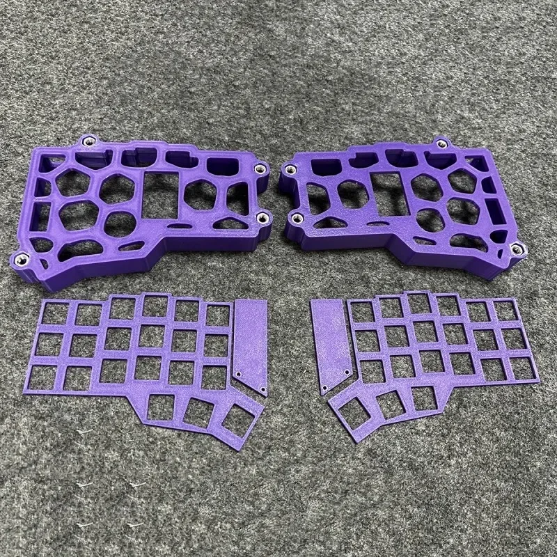 Corne V1/V2 Shell Custom Wireless Corne Mechanical Keyboard Case DIY Case 3D Printed PLA Material Case with Screws Purple Design