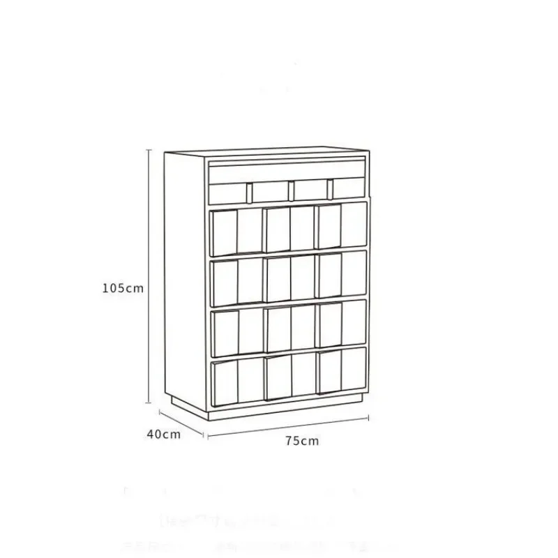 North American black walnut chest of drawers solid wood locker Nordic living room bucket cabinet bedroom storage log pumping