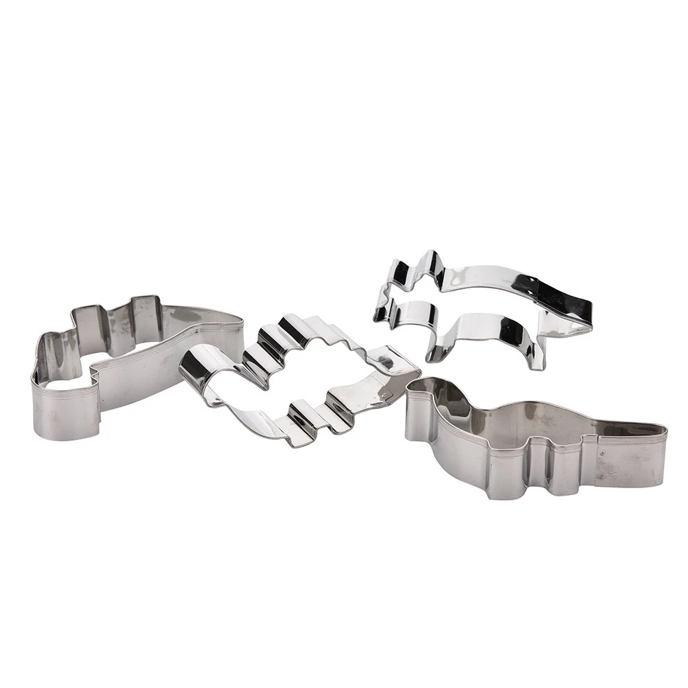 

4 pcs Cookie Cutters Stainless Biscuit Mold Steel Biscuit Mold Set Pastry Fondant for Cake Chocolate DIY