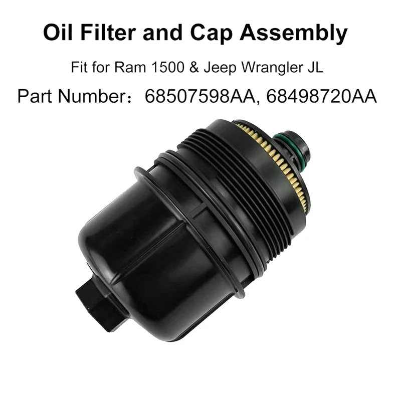 Car Engine Oil Filter For Jeep Gladiator Wrangler JL RAM 1500 2020 2021 68507598AA 68498720AA Oil Filer Housing Cap