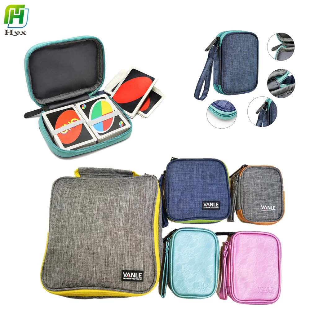 HYX Storage Bag For Travel Carrying UNO Case Compatible Card Game Card Package Key Case Digital Product Headphone Wire Toys