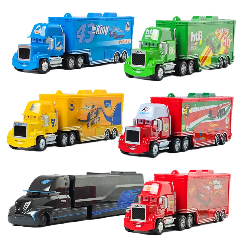 

Disney Pixar Cars 2 3 Lightning McQueen Mack Truck Chick Hicks The King Jackson Storm Car Metal Diecast Toys Gift for Children