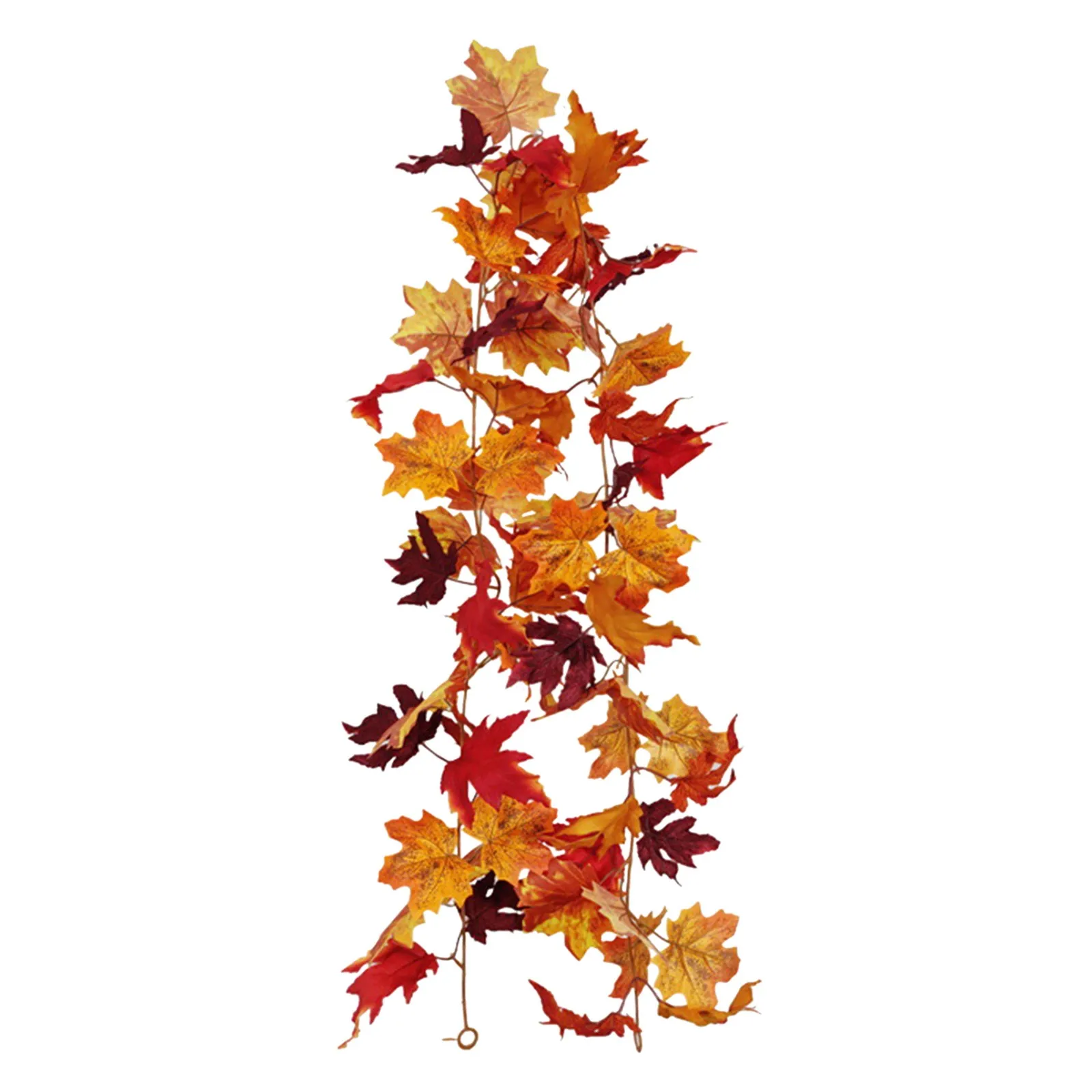 Lifelike Fall Maple Leaf Garland Light Hanging Fall Leaves Vine Artificial Autumn Garland Thanksgiving Winter Stems for Vases