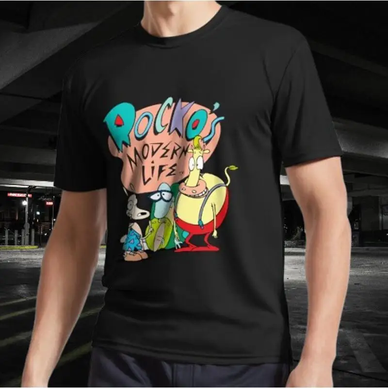 

Rocko_S Modern Life Футболка с оригинальным логотипом, забавный американский размер