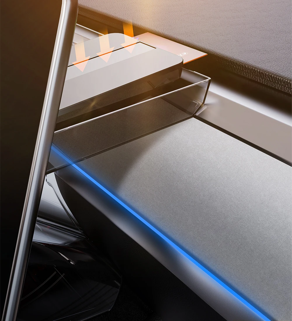 YZ Für Tesla Model 3/Y/YL Juniper 2021-2026 Organizer Zubehör Mittelkonsolen-Aufbewahrungsbox Taschentuchbox-Aufbewahrung – Detail 11