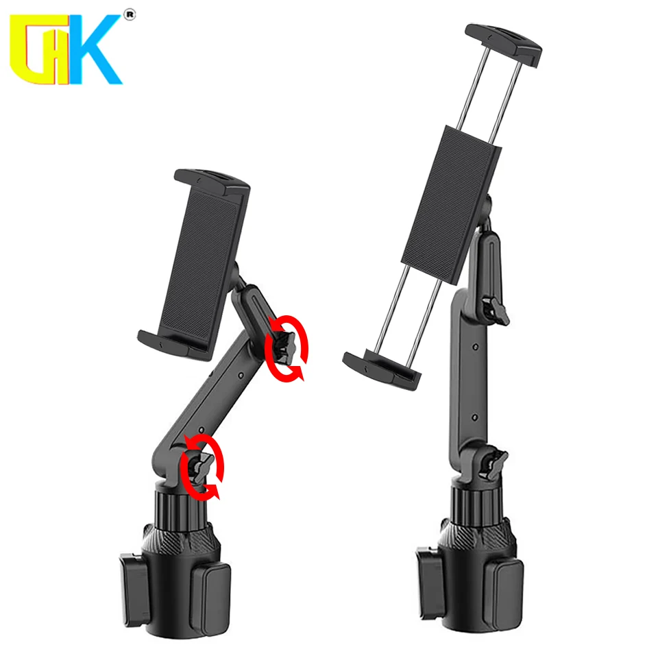 HKGK portabicchieri per auto supporto per telefono supporto per Tablet universale ad angolo regolabile per auto per Tablet PC GPS da 4-16 pollici