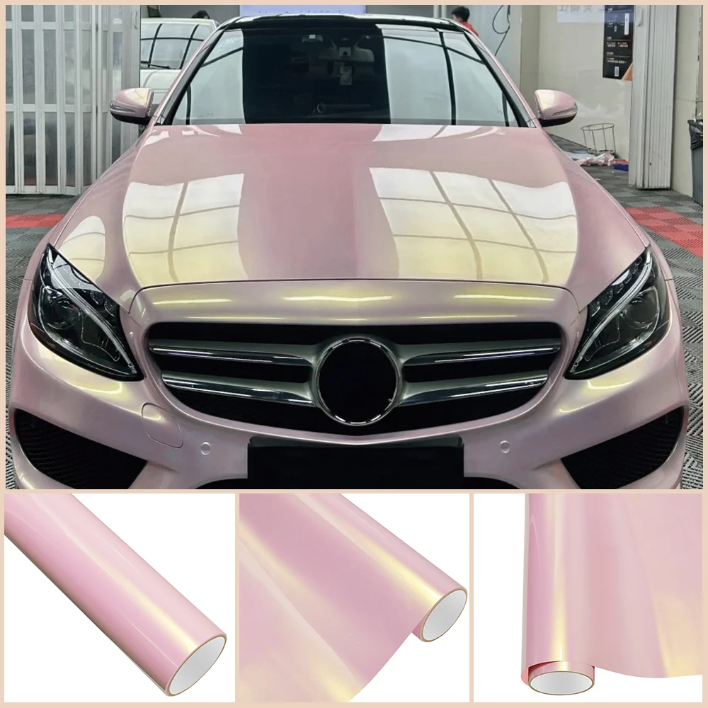 

ПЭТ глазурованная Золотая Розовая Автомобильная Виниловая Пленка Автомобильный Капот Наклейка ПВХ Самоклеящаяся Мотоциклетная Авто Кузов Украшения Наклейка Пленка